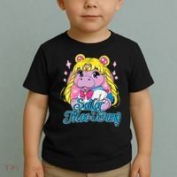 Sailor Moo Deng Funny Hippo Moo Deng Cute Toddler T-Shirt thumb 2