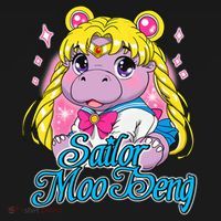 Sailor Moo Deng Funny Hippo Moo Deng Cute Toddler T-Shirt thumb 4