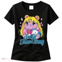 Sailor Moo Deng Funny Hippo Moo Deng Cute Women's T-Shirt thumb 0