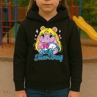 Sailor Moo Deng Funny Hippo Moo Deng Cute Kids Hoodie thumb 3