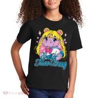 Sailor Moo Deng Funny Hippo Moo Deng Cute Kids T-Shirt thumb 2