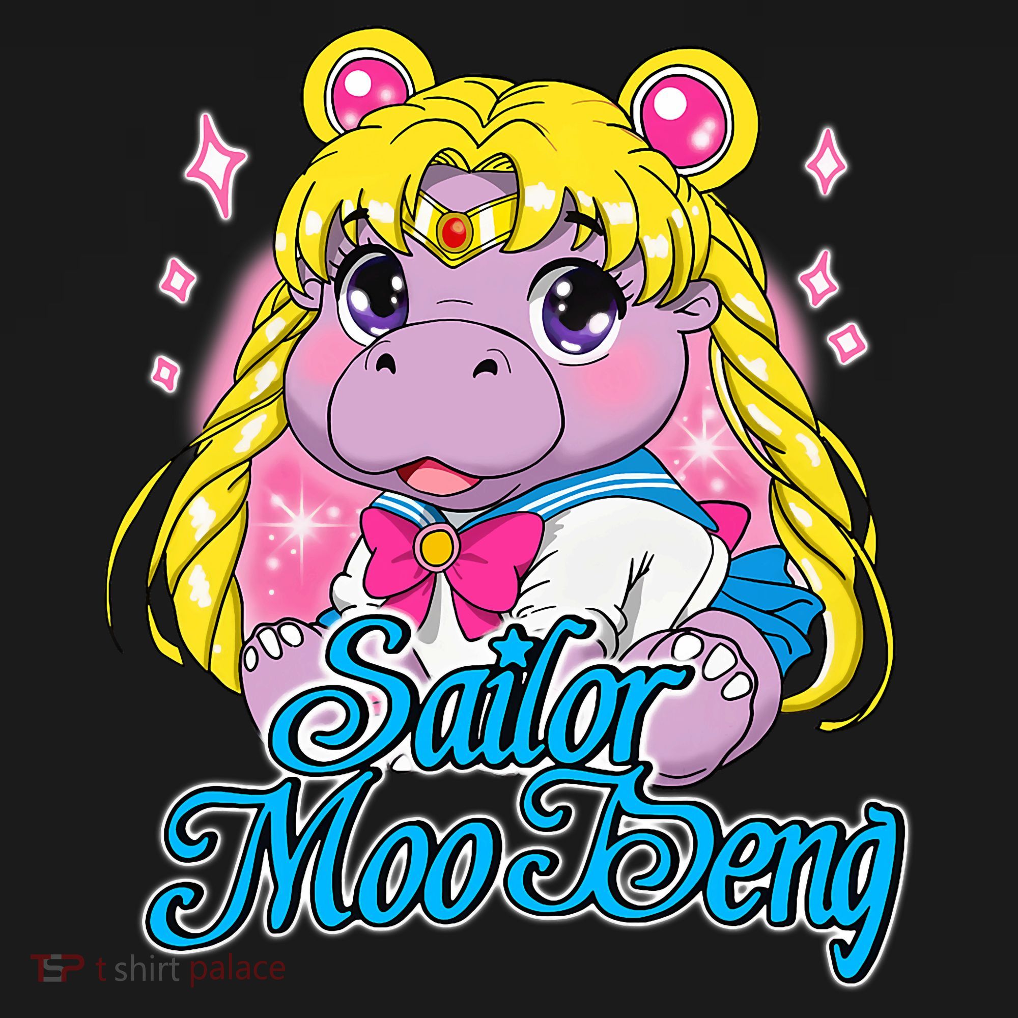 Sailor Moo Deng Funny Hippo Moo Deng Cute Kids T-Shirt