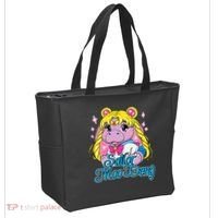 Sailor Moo Deng Funny Hippo Moo Deng Cute Tote Bag thumb 2