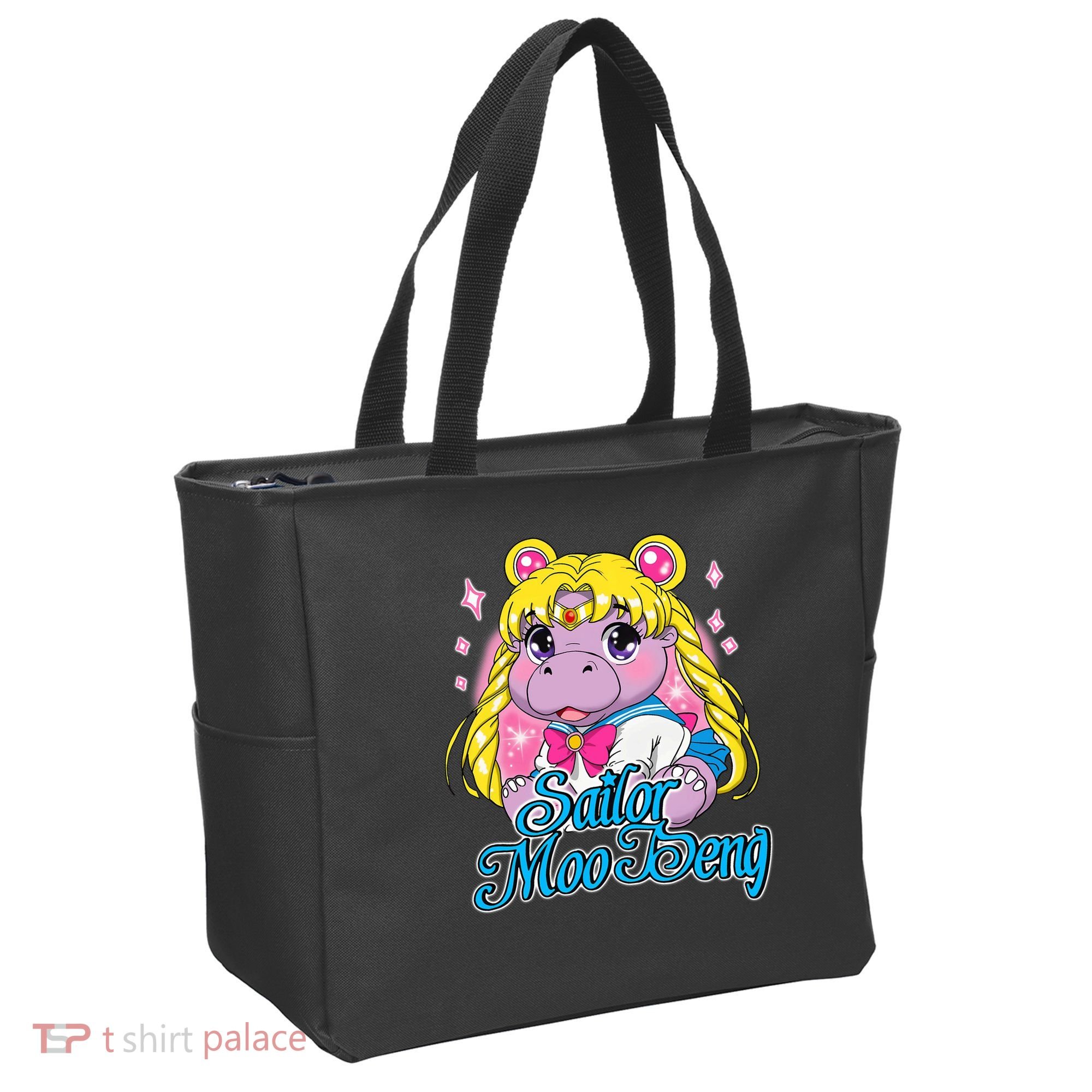 Sailor Moo Deng Funny Hippo Moo Deng Cute Tote Bag