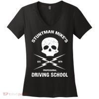 Stuntman Mike's Driving School Women's V-Neck T-Shirt thumb 0