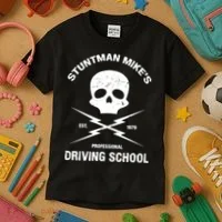 Stuntman Mike's Driving School Kids T-Shirt thumb 3