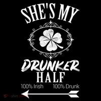 SheS My Drunker Half St Patricks Day Matching Couple Women's Hoodie thumb 2
