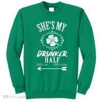 SheS My Drunker Half St Patricks Day Matching Couple Sweatshirt thumb 0