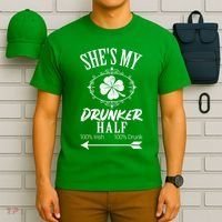SheS My Drunker Half St Patricks Day Matching Couple T-Shirt thumb 6