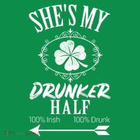 SheS My Drunker Half St Patricks Day Matching Couple Pajama Set thumb 2