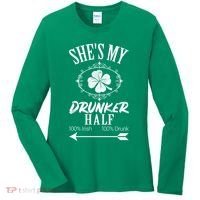 SheS My Drunker Half St Patricks Day Matching Couple Women's Long Sleeve Shirt thumb 0