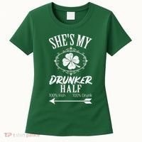 SheS My Drunker Half St Patricks Day Matching Couple Women's T-Shirt thumb 0