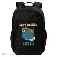Save Mother Earth Retro Planet Floral Backpack thumb 0