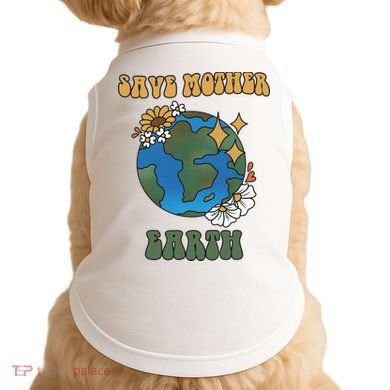 Save Mother Earth Retro Planet Floral Doggie Tank