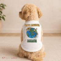 Save Mother Earth Retro Planet Floral Doggie Tank thumb 2
