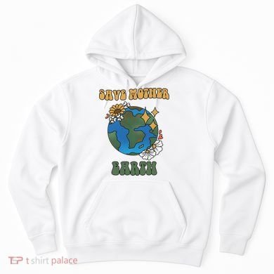 Save Mother Earth Retro Planet Floral Hoodie