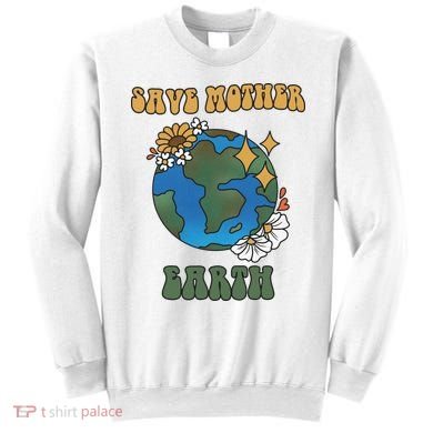 Save Mother Earth Retro Planet Floral Sweatshirt