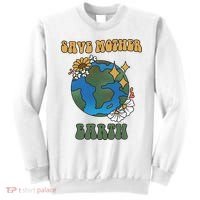 Save Mother Earth Retro Planet Floral Sweatshirt thumb 0