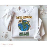 Save Mother Earth Retro Planet Floral Sweatshirt thumb 2