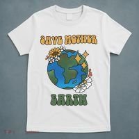 Save Mother Earth Retro Planet Floral T-Shirt thumb 5