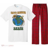 Save Mother Earth Retro Planet Floral Pajama Set thumb 0