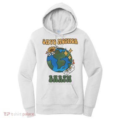 Save Mother Earth Retro Planet Floral Women's Hoodie