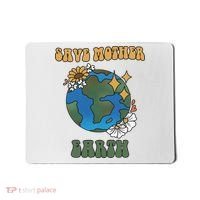 Save Mother Earth Retro Planet Floral Mousepad thumb 0