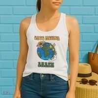Save Mother Earth Retro Planet Floral Women's Tank Top thumb 2