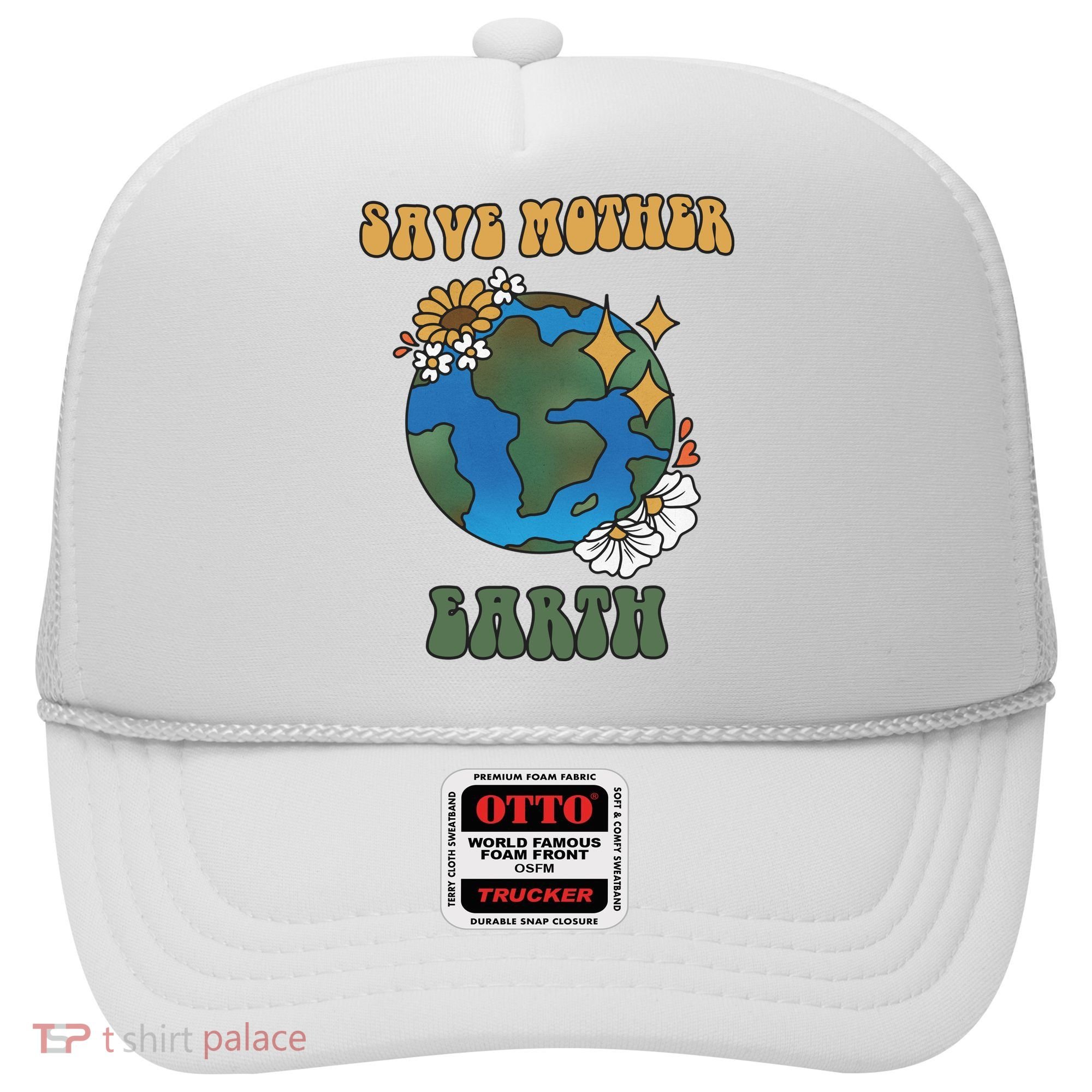 Save Mother Earth Retro Planet Floral Hat