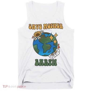 Save Mother Earth Retro Planet Floral Tank Top