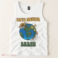 Save Mother Earth Retro Planet Floral Tank Top thumb 2
