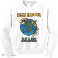 Save Mother Earth Retro Planet Floral Kids Sweatshirt thumb 0