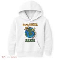 Save Mother Earth Retro Planet Floral Kids Hoodie thumb 0
