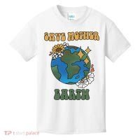 Save Mother Earth Retro Planet Floral Kids T-Shirt thumb 0