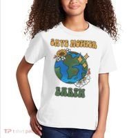 Save Mother Earth Retro Planet Floral Kids T-Shirt thumb 2