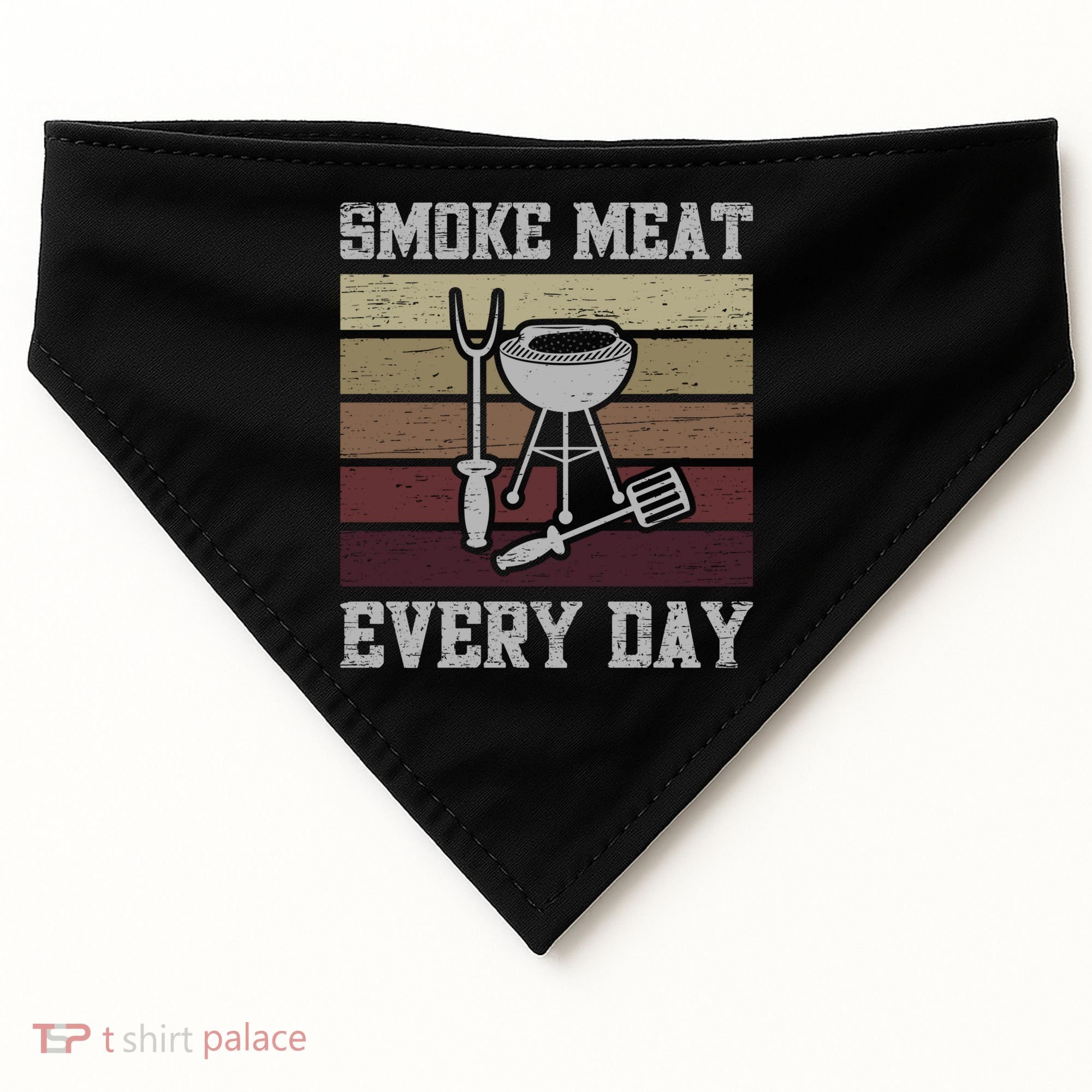 Smoke Meat Everyday Barbecue Grill Griller Grillfather Gift USA-Made Doggie Bandana