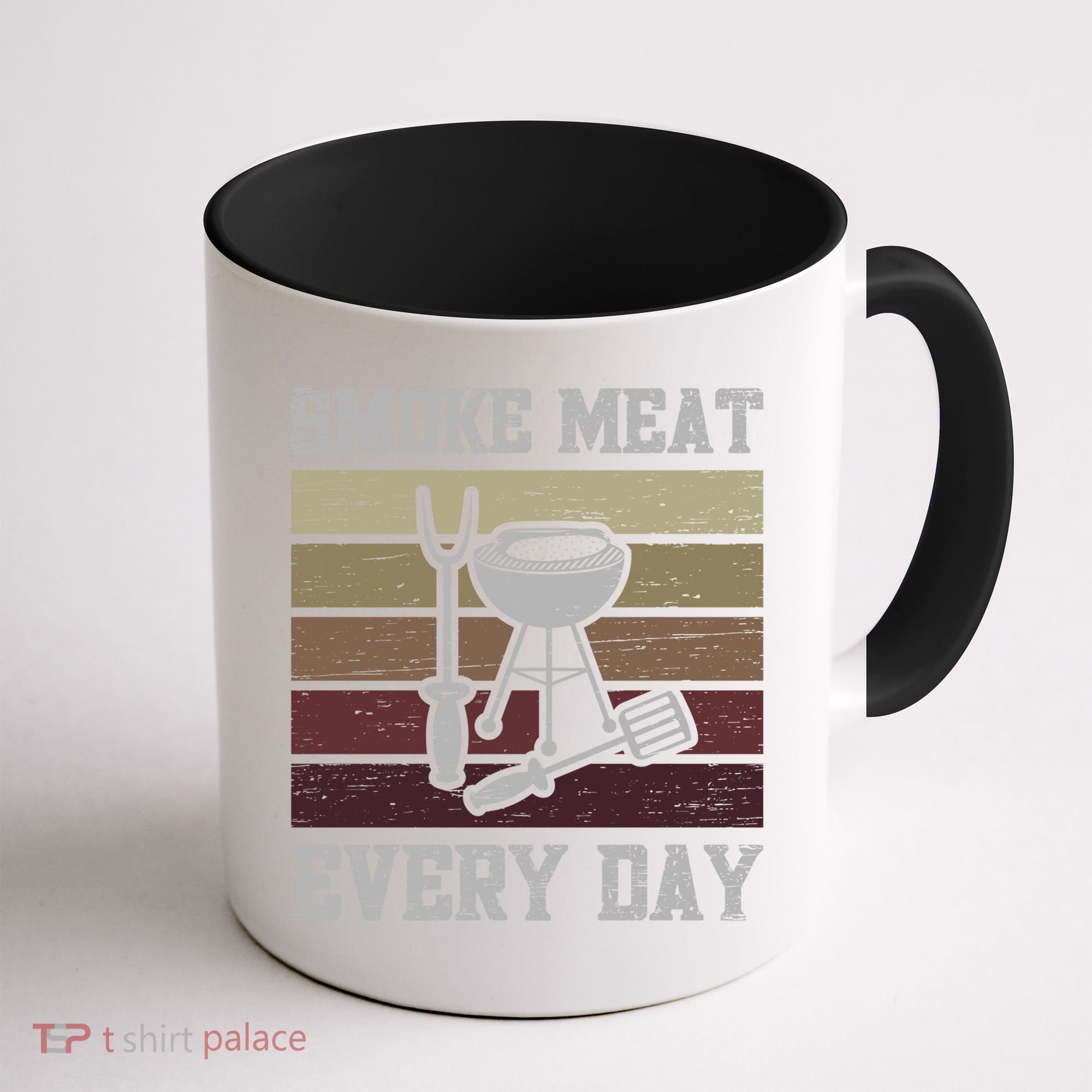 Smoke Meat Everyday Barbecue Grill Griller Grillfather Gift Coffee Mug