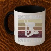 Smoke Meat Everyday Barbecue Grill Griller Grillfather Gift Coffee Mug thumb 2