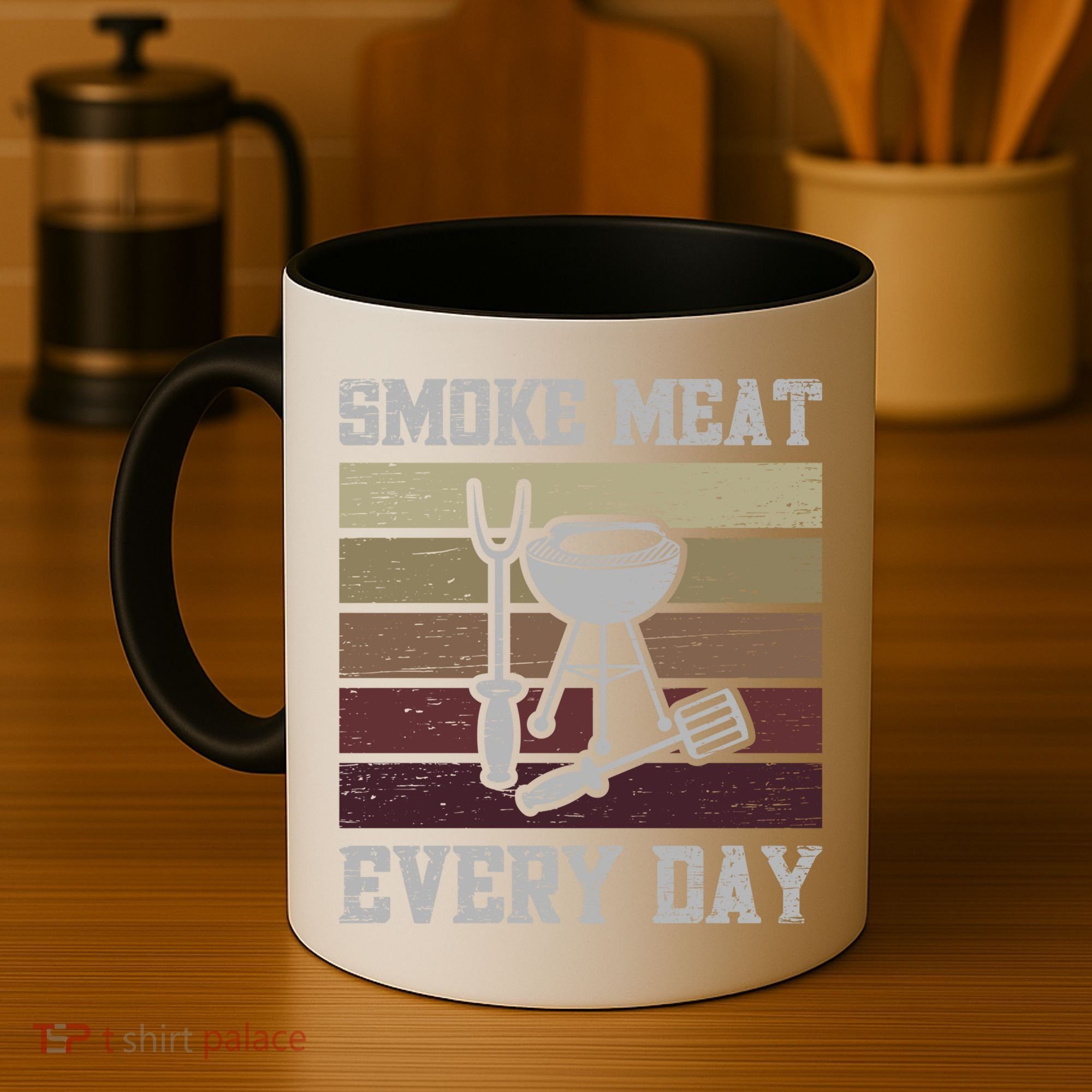 Smoke Meat Everyday Barbecue Grill Griller Grillfather Gift Coffee Mug
