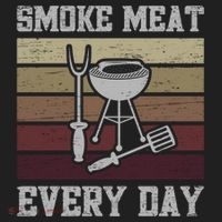 Smoke Meat Everyday Barbecue Grill Griller Grillfather Gift Beanie thumb 2