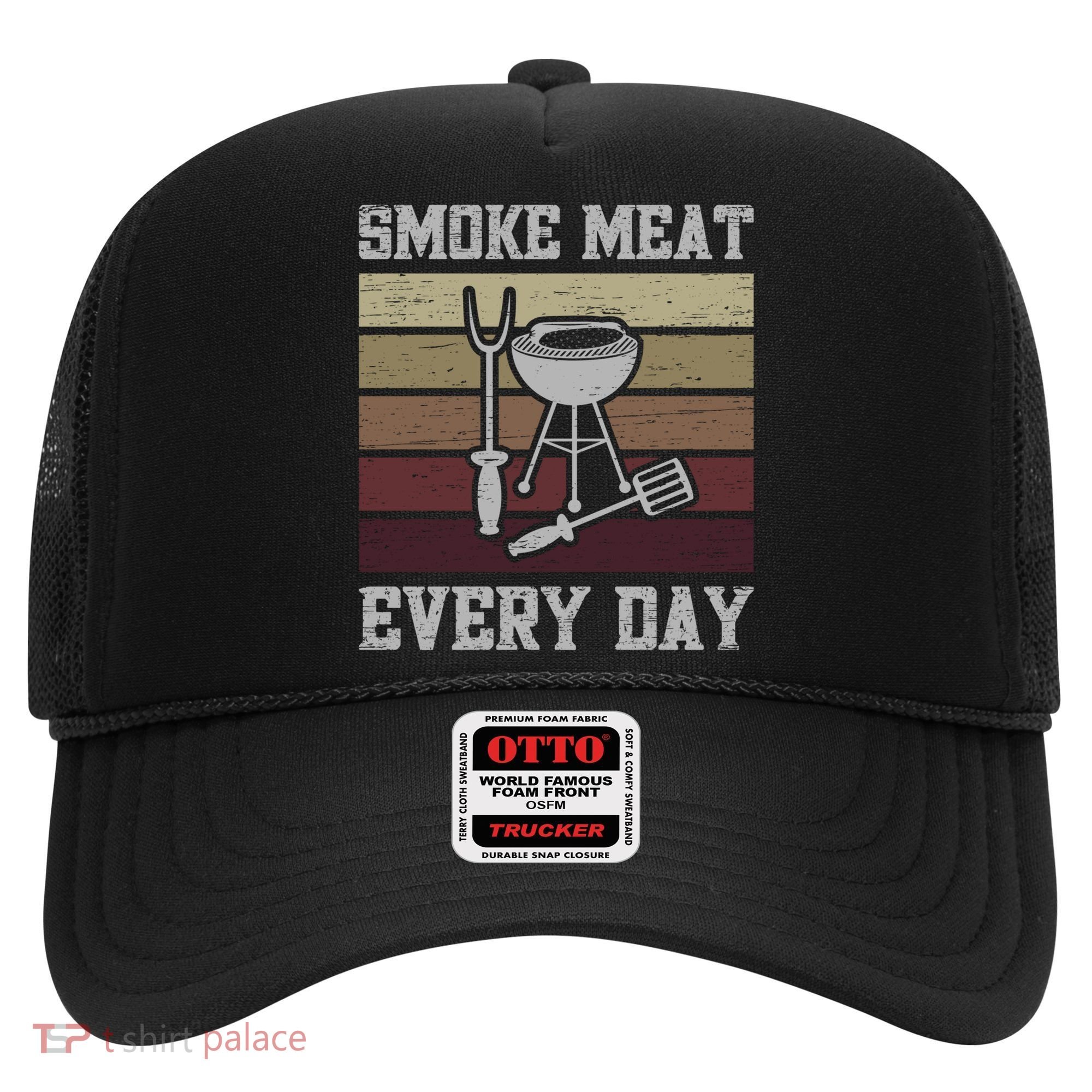 Smoke Meat Everyday Barbecue Grill Griller Grillfather Gift Hat