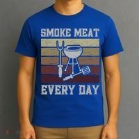 Smoke Meat Everyday Barbecue Grill Griller Grillfather Gift T-Shirt thumb 3