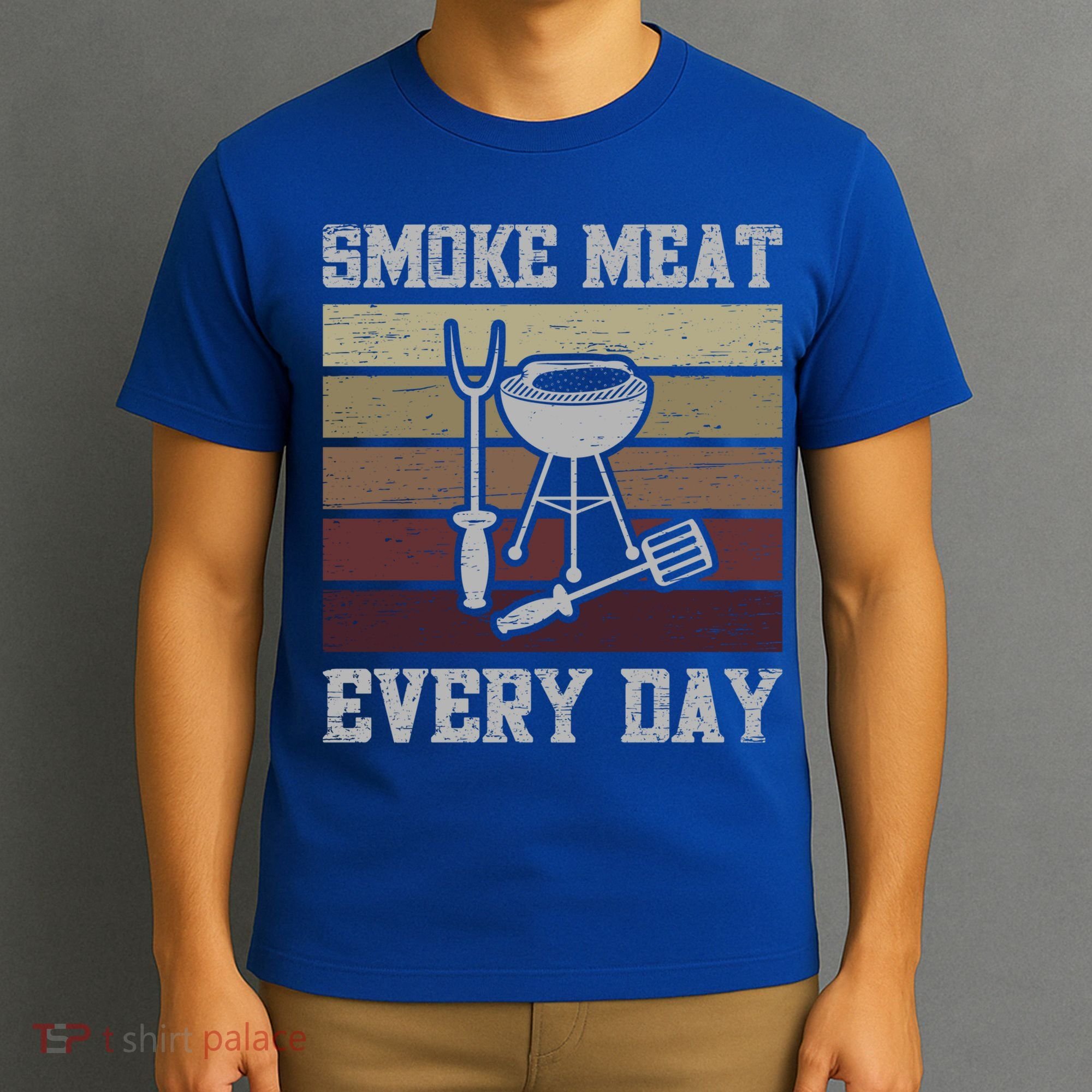 Smoke Meat Everyday Barbecue Grill Griller Grillfather Gift T-Shirt
