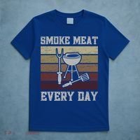 Smoke Meat Everyday Barbecue Grill Griller Grillfather Gift T-Shirt thumb 5