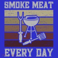 Smoke Meat Everyday Barbecue Grill Griller Grillfather Gift Coaster thumb 2