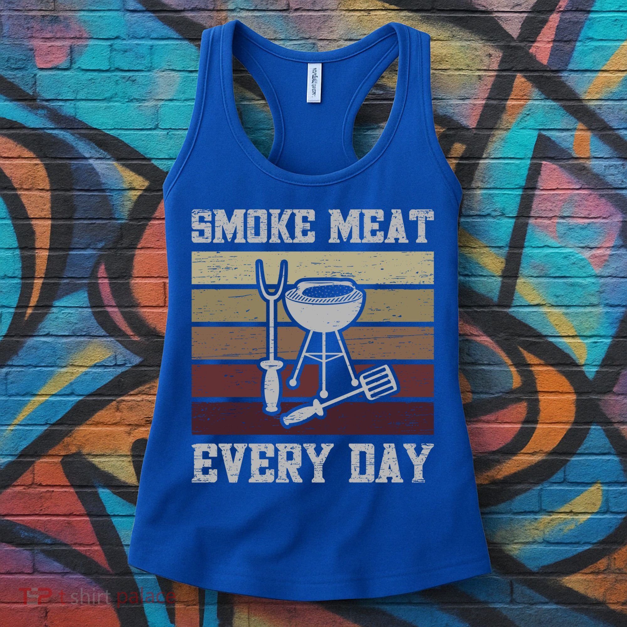 Smoke Meat Everyday Barbecue Grill Griller Grillfather Gift Women's Tank Top