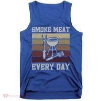 Smoke Meat Everyday Barbecue Grill Griller Grillfather Gift Tank Top thumb 0
