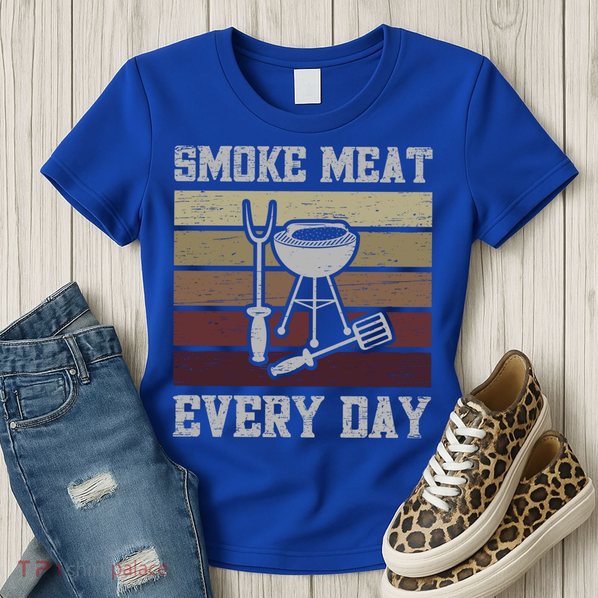 Smoke Meat Everyday Barbecue Grill Griller Grillfather Gift Women's T-Shirt