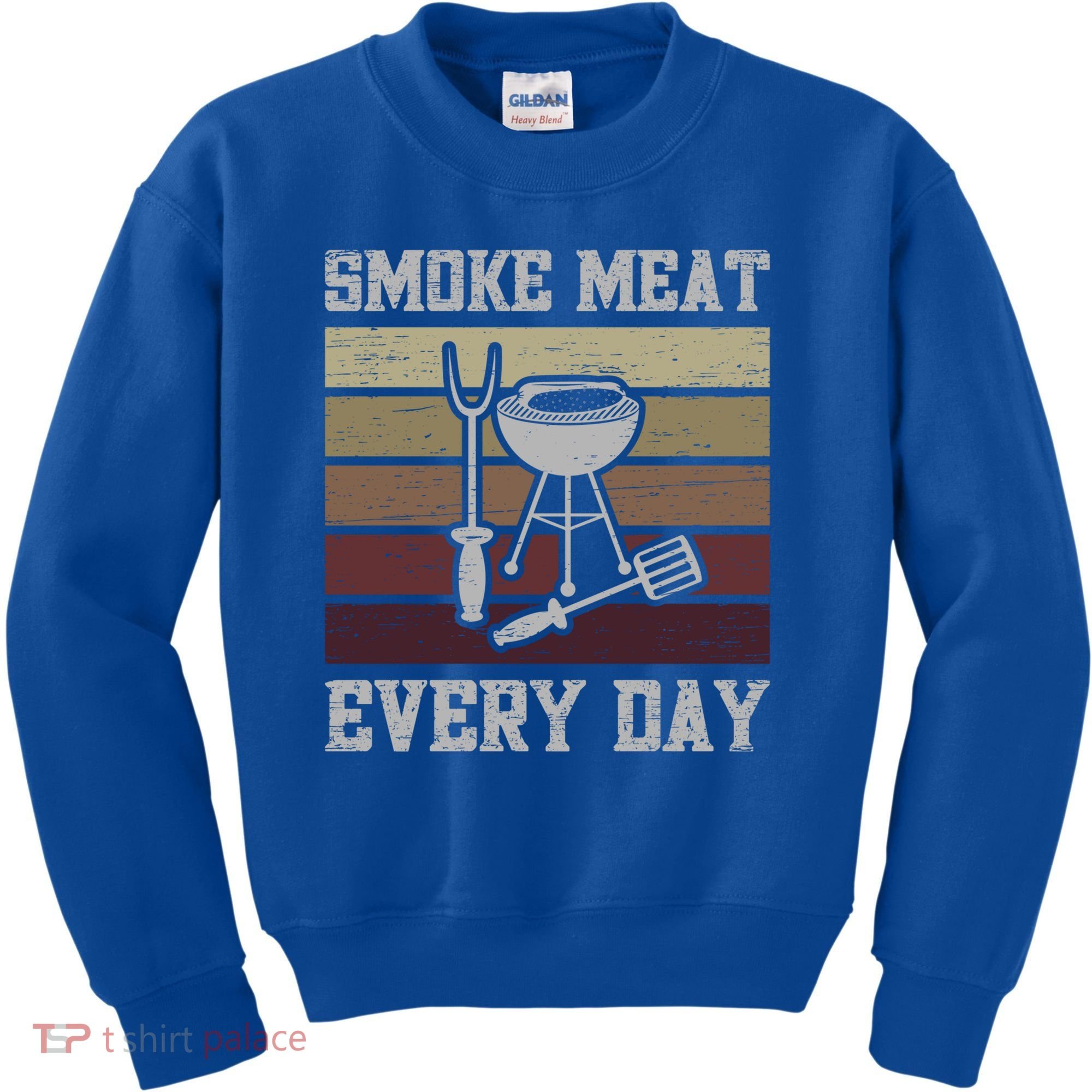 Smoke Meat Everyday Barbecue Grill Griller Grillfather Gift Kids Sweatshirt