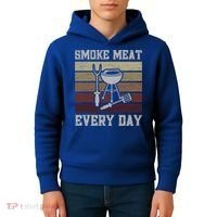 Smoke Meat Everyday Barbecue Grill Griller Grillfather Gift Kids Hoodie thumb 4